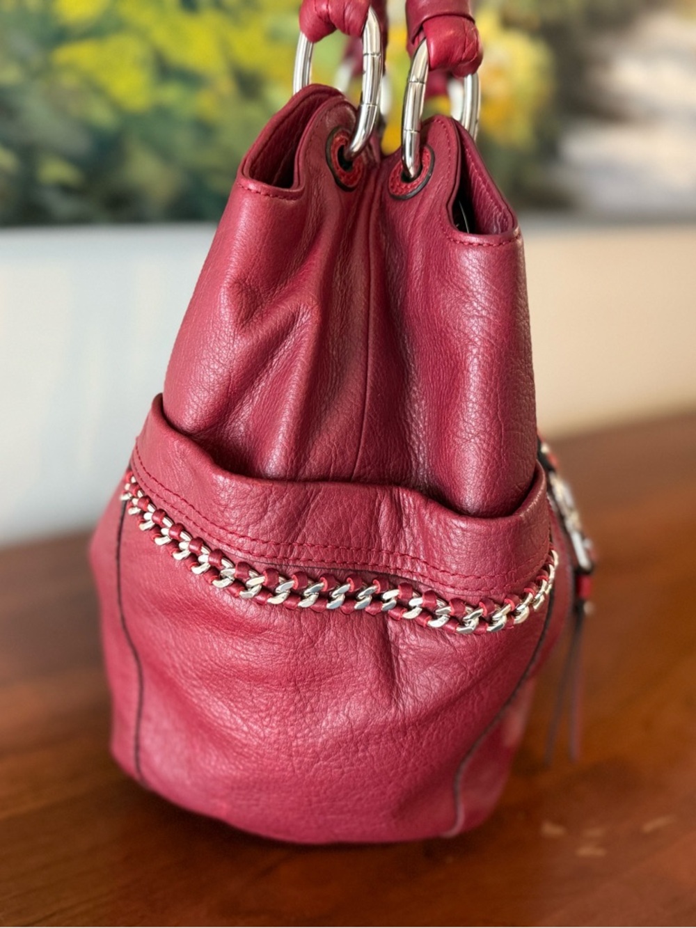 🔥 Y2K Slouchy Red Leather Bag | B. Makowsky | Leopard Lining |
Statement Tote 🔥 - Picture 6 of 15